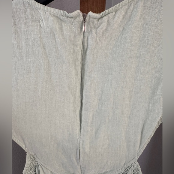 Zara Girls Green Linen Jumpsuit with Side Cutouts 13/14 - Picture 5 of 8